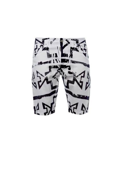 Antony Morato shorts 5 tasche in cotone con stampa geometrica. 79 euro